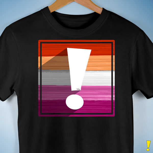 Lesbian Pride Flag Exclamation Point Premium Unisex T-Shirt